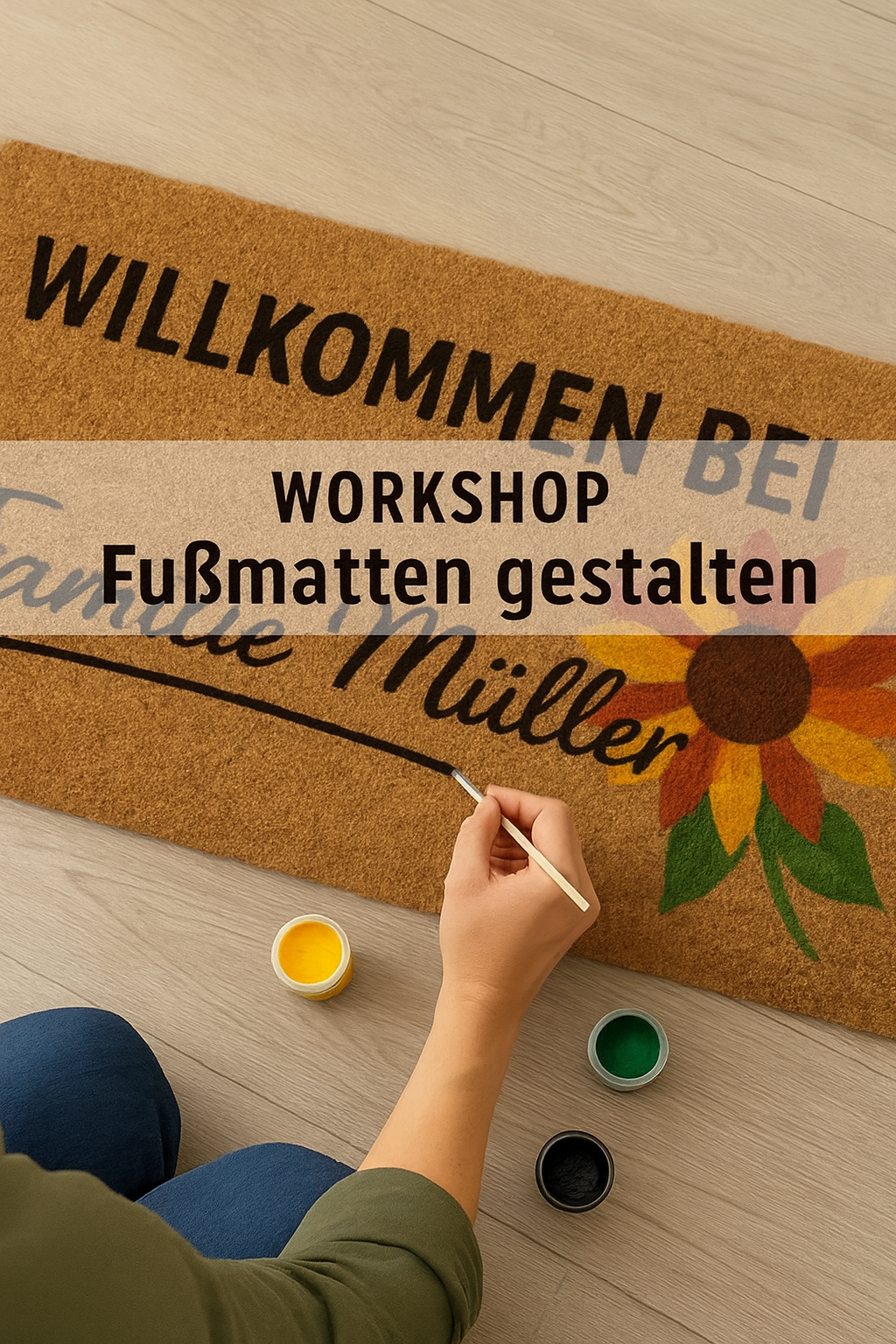 ✨ Fußmatten bemalen Workshop | DIY Kokosmatte personalisieren | Osnabrück